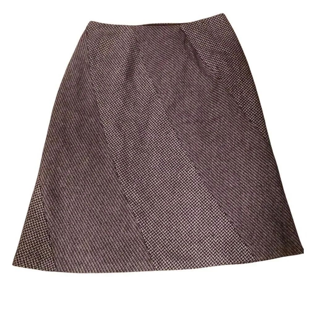 Jones Wear vintage purple white tweed wool blend fully lined geometric patterned